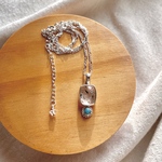 《silver925》dot qurtz ❁ necklace.°＊