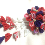 【つまみ細工   ヘアアクセサリー】