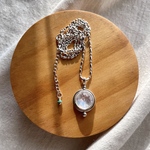 《silver925》 rainbow moon stone ❁ necklace.°＊