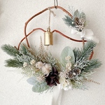 造花　クリスマス　アートフラワー　リース　針葉樹　