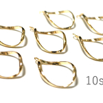 ☆ひねりチャーム＊B＊ゴールド＊10set☆