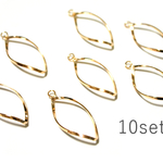 ☆ひねりチャーム＊A＊ゴールド＊10set☆