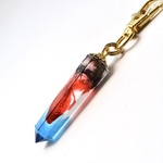 Cosmic rayキーホルダー［K-222］Red and blue flame
