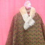 【起毛・重ね着】北欧ガーデン ゆったりワンピース olive