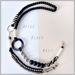 スマホショルダーストラップ【Black×beige】パラコード　ハンドストラップ　スマホストラップ　ネックストラップ　マクラメ　携帯ストラップ　携帯カバー　スマホカバー