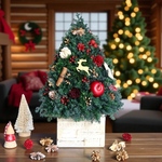 《早割》2024vr.トナカイ走る木の実たっぷり森のクリスマスツリー/ホワイト花器
