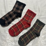 タータンチェック　3足セット　