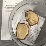 大ぶり不規則イエローガラスコネクター2個♡