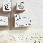 【3×4cm】鳥さんのMEMOはんこ 