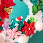 ふわもこ可愛いクリスマスリース🎄 （スノーホワイト）ほっこりまふちゃんの　わくわく！楽しいクリスマス✨