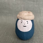 　巳年　ヘビのせ　張子