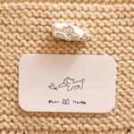消しゴムはんこ　ねことねずみの時間