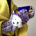 ワンコのお散歩手袋/ハンドウォーマー/北欧/手袋/冬/犬/