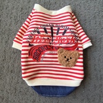 犬服！ラスト！LLsize！ボーダー！プックリ　クマ