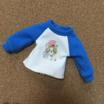 ラグランTシャツ(青×クリーム)