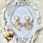 大ぶり♡大人可愛いハートイヤリング/ピアス