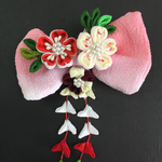 つまみ細工 リボン ピンク 花 七五三 花飾り 和風 