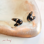 ◇◆ Black ＆ Gold ミニブーメラン ピアス・イヤリング◆◇