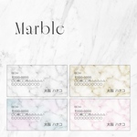 No.11 選べるෆ差出人シールmarble 88枚　住所シール　宛名シール