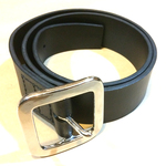 ヌメ革 ベルト 極太 黒　栃木レザー　Tochigi Leather belt wide 50mm black 