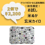 2個でお得！秋冬限定！お試し米ぬか玄米カイロ
