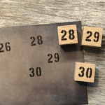 [3個セット] ステンシルナンバー 28,29,30 ナチュラルver. - Stencil Numbers 28,29,30 Natural ver. - [ラバースタンプ]