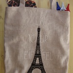 【kazuchan2012様オーダー品】エッフェル塔刺繍のトートバッグⅡ