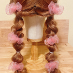 【DPR-6】 ピンク　リボン　オーガンジーリボン　プリザーブドフラワー　ドライフラワー　ヘアアクセサリー　ヘアード　ウェディング　七五三　こども　成人式　卒園式　入園式　入学式　結婚式