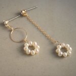 「都藤様」パールドーナツ ピアス 片方