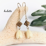 ラウハラ✱'ekahi✱大粒ピカケ✱チェーン✱サージカルステンレスピアスフック