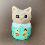 ミニ猫さん（こけし）