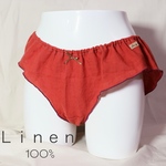 【再販】【No.９５】ふんどしパンツ　天然素材　リネン100%   オーガニックコットン　締め付けない下着　リラックス　ショーツ　鼠蹊部ゴムなし　鼠蹊部ゆったり　冷え対策　敏感肌　むくみ　肩こり　ムレ