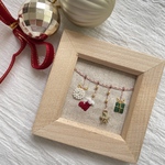 クリスマス　ガーランド　オーナメント　刺繍フレーム　インテリア　置物　冬