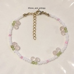 【nさまオーダー品】ローズクォーツのさくらんぼブレスレットとお揃いのリング