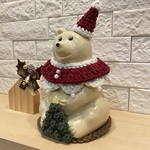 しろくま貯金箱 ポーラーベア 北欧雑貨 クリスマスサンタ冬の着せ替え3点セット