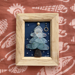 《ご予約品》シーグラスミニフレーム　クリスマスツリー