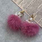 在庫処分〔2個〕ファー ピンク  オリジナル  チャーム  パーツ  ゴールド
