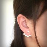コットンパールのバックキャッチピアス