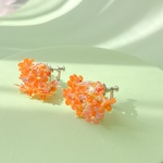 Sunny Orange Bloom＊オレンジのお花が揺れるピアス／イヤリング