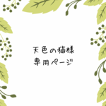 天色の猫様専用ページ