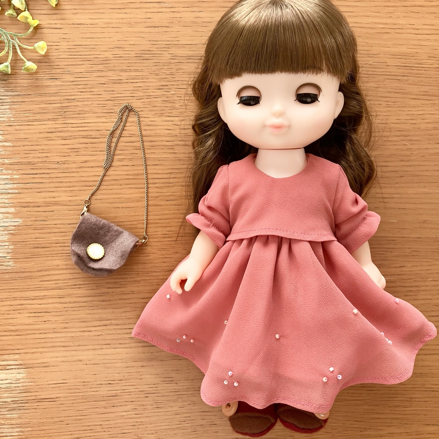 もこもこポケットのワンピース♪メルちゃん メルちゃん服 ソランちゃん