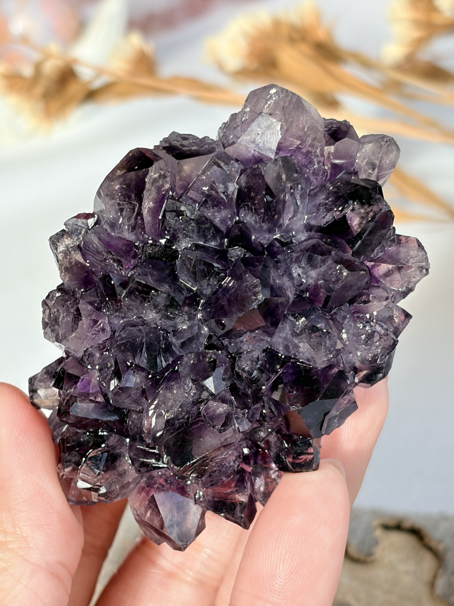 夢幻紫水晶ポイント 癒し石‼️アメジスト 六角柱 ポイント - yuka 良