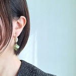 171  大人レトロ グリーンカラーのピアス▪️イヤリング