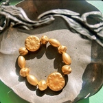 【gold12コセット】#czech beads#チェコビーズ　gold mixassort10〜18㍉程度