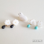 〈再販〉おはなドロップ【ピアス／イヤリング】＊とりブローチ付＊
