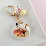 三毛猫プレートのお子様ランチキーホルダー