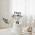 ケーキトッパー　ウェディング　花