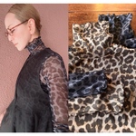 RATA❤️2色有❤️M＆L❤️大人のレオパード❤️メローシアートップス❤️ブラック＆ブラウン