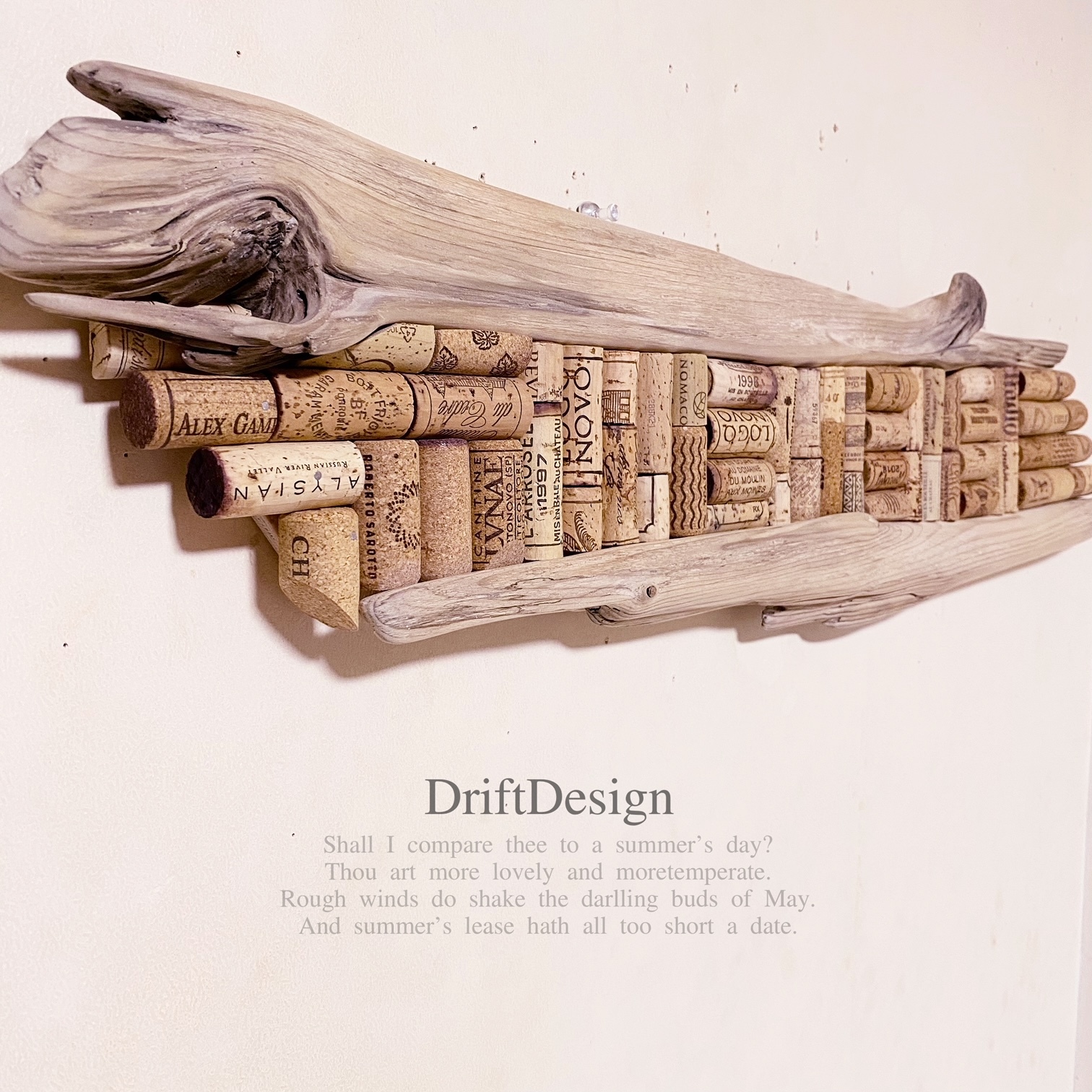 味わい流木のお洒落なヴィンテージ調壁掛けインテリアミラー 鏡