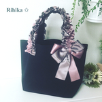 【再販】オーダーメイド❤︎フリルトート×ハンドル